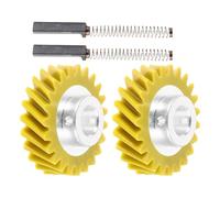 INOOMP Kit de Réparation pour Robot Pâtissier 4 Pièces D'engrenages à Vis sans Fin et Brosses en Carbone, Installation Facile, Plastique et Acier Inoxydable, Fonctionnement Fluide