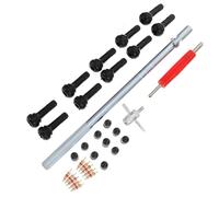 INOOMP Kit Outillage Réparation Pneus pour Voiture Outil Installation et Extraction de Valves Tubeless Adapté Voitures Vtt et Camions