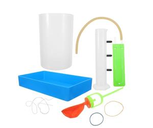INOOMP Kit Scientifique en Plastique pour Expérience de Physique en Classe, Outil Pédagogique Engageant Démontrant la Pression Liquide Selon la Profondeur, pour Enseignants et Élèves