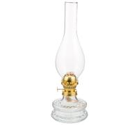 INOOMP Lampe à pétrole rétro pour Le Camping, Grande Lampe ouragan de 34,5 cm de Hauteur avec mèche réglable, Lanterne à pétrole à Chambre Transparente pour Une Utilisation en extérieur et en