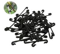 INOOMP Liens Végétaux pour Vignes Clips De Jardin en Plastique 50 Pièces Fixation Solide, Résistante à La Corrosion, Usage Serrage Et Culture Maraîchère