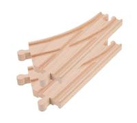 INOOMP Lot 2 Connecteurs Aiguillages Rails en Bois, Accessoires Circuit Train Jouet Garçon et Filles, Double Broche, Multifonction, pour Jeu Éducatif et Développement Cognitif,
