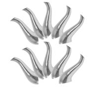 INOOMP Lot de 10 Becs Verseurs Métalliques Incurvés pour Bouilloire, Accessoires en Acier Inoxydable 5,3x2,6 Cm, Rechange Compatible pour Théière, Accessoires la Cuisine Maison et Bureau