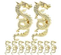 INOOMP Lot de 10 Breloques pour Ongles en Alliage Doré, Petits Charms Dragon Taille Petite, Décorations Nail Art pour Manucure Professionnelle et Usage Maison, Strass Ongles Accessoires