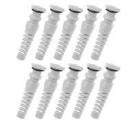 INOOMP Lot de 10 Clips Câbles en Nylon Blanc Mécanisme de Verrouillage de Précision, Compatible Automatisation Industrielle, pour Environnements Complexes