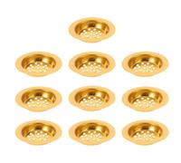 INOOMP Lot de 10 Grilles en Fer Doré Perforées 6,2 CM pour Brûleur Parfum, Tamis Ventilé pour Charbon de Bois, Accessoires pour Coupelle de Rechange et Plateau à Parfum Moyen-Oriental