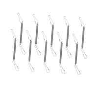 INOOMP Lot de 10 Loquets À Ressort pour Fontaine À Eau en Acier Inoxydable Argenté pour Cage À Oiseaux Lapins Etc