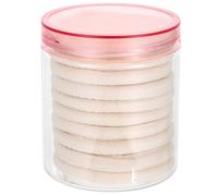 INOOMP Lot de 10 Set de Lingettes Nettoyantes en Luffa 6,5 Cm, Éponges Exfoliantes Naturelles pour Visage, Disques Démaquillants Réutilisables Doux pour Peau, Accessoires Beauté Bain