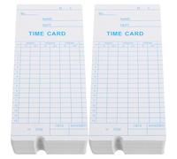 INOOMP Lot de 100 Cartes Perforées en Papier pour Pointage Bureau, Fiches de Présence Pratiques Design Simple, pour Suivi Horaire Professionnel