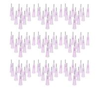 INOOMP Lot de 100 de Distribution Industrielles en Acier Inoxydable, Pointe Émoussée Calibre 18 Rose, Embouts pour Remplissage Précis en Laboratoire, Électronique et Industrie