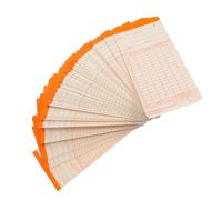 INOOMP Lot de 100 Fiches de Pointage Double Face en Papier Beige pour Horloge de Pointage, Facile à Utiliser Police Résistante, pour Bureaux et Entreprises
