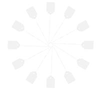 INOOMP Lot de 1000 Étiquettes de Marquage Blanches en Papier avec Ficelle Suspendue, Surface D'écriture Lisse, Formes Rectangulaires et Aléatoires pour Vêtements et Papeterie