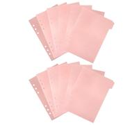 INOOMP Lot de 12 Intercalaires pour Bloc-notes A5 en Polypropylène Rose, 6 Pièces par Jeu, Marque-pages Détachables pour Classeurs et Cahiers, Accessoires Pratiques pour Organisation
