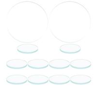 INOOMP Lot de 12 Lentilles en Verre Trempé Rondes 65 X 5 Mm pour Cadran, Couvercle de Jauge Clair Résistant aux Rayures, Fenêtre de Remplacement pour Instruments de Mesure Usage