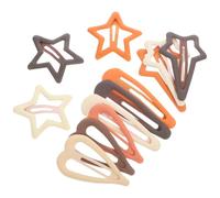 INOOMP Lot de 12 Pinces à Cheveux à Pression en Métal Design Étoile Dégradé, 4 Tailles Assorties, Accessoires pour Femmes, pour Coiffures Tendances et Usage Quotidien