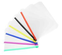 INOOMP Lot de 12 Pochettes Zippées en Pvc A5 Couleurs Assorties Noir, Bleu, Jaune, Rouge, Vert, Violet, Rangement pour Classeur, Pochette Zippée Réutilisable pour Scrapbooking et Bureau