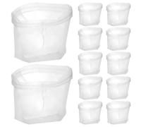 INOOMP Lot de 12 sacs à lait végétal, sacs en étamine réutilisables 12 | à noix réutilisable et lavable pour filtrer, passoire en nylon à mailles fines pour amandes, yaourts, jus, café, soupes,