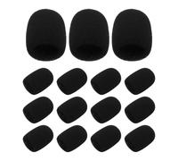 INOOMP Lot de 15 Bonnettes Anti-vent en Mousse pour Micro-cravates, Petite Protection Réutilisable, Légère et Compatible Microphones Casque, Accessoire pour Enregistrements et