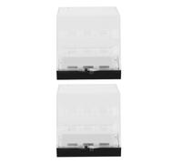 INOOMP Lot de 2 boîtes à spécimens de Cristaux : présentoir à minéraux Transparent à 3 Niveaux en Acrylique pour Pierres et gemmes, Mini présentoir Transparent de 3,5 cm pour Collection de