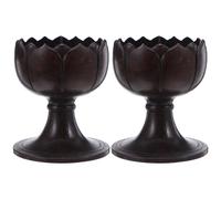 INOOMP Lot de 2 bougeoirs en Laiton en Forme de Lotus - Chandelier Religieux Vintage pour Lampe à Beurre, pour Mariage Chinois, Temple, Salle de Bouddha