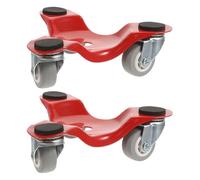 INOOMP Lot de 2 de Déménagement à Trois Roues Surface Rembourrée, Outil de Déplacement de Meubles Métallique, Protection des Objets, pour Usage Domestique et Industriel