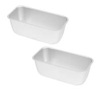 INOOMP Lot de 2 Moules Rectangulaires Antiadhésifs en Alliage de Zinc pour Cuisson Sécurisée au Four et Congélateur, Gâteau et Toast Cuisine