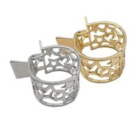 INOOMP Lot de 2 Pinces à Cheveux Étoiles Petites, Métalliques Or et Argenté, Maintien Queue de Cheval, pour Femmes et Filles, Accessoire Coiffure Quotidien et Fêtes