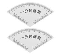 INOOMP Lot de 2 Règles de Dessin en Pvc pour Sourcils, Outil de Cartographie Précis et Réutilisable, Pochoir Guide Symétrie, Maquillage Permanent et Mise Professionnelle à Domicile
