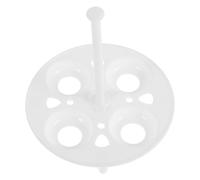 INOOMP Lot de 2 Supports à Œufs Vapeur en Plastique Résistant à Haute Température Format Compact 4 Trous Ronds Compatible Cuiseurs Vapeur et Autocuiseurs Cuisson Œufs à L'Eau