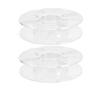 INOOMP Lot de 2 supports transparents pour bobines de filament d'imprimante 3D - Bobine en plastique réutilisable pour filament d'impression 3D - Support métallique vide pour câbles - de