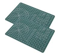 INOOMP Lot de 2 Tapis de Découpe en Pvc Vert, Résistant à L'usure, Sous-main pour Écrire et Protéger le Bureau, pour Séances de Devoirs et Loisirs Créatifs