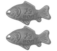 INOOMP Lot de 2 ustensiles de cuisson pour poisson en fer : poisson pour carence en fer réutilisable - complément sûr pour les femmes enceintes, les végétaliens et les athlètes, soupes et