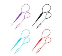 INOOMP Lot de 20 Paires D'outil de Coiffure en Plastique pour Queue de Cheval Retournée, Accessoire Élégant et Simple, pour Ballets et Fêtes, sans Abîmer Cheveux Couleur Aléatoire