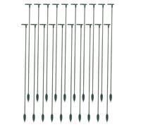 INOOMP Lot de 20 Tuteurs de Support pour Plantes : Tuteurs de Jardin à Tige Unique de 48 cm - Anneaux de Cage pour Plantes pour orchidées, Roses, tomates et Fleurs d'intérieur et