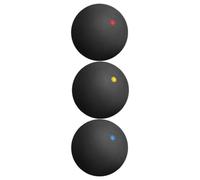 INOOMP Lot de 3 Balles de Squash en Caoutchouc Rebondissant, 1 Jaune, 1 Bleu, 1 Rouge, pour Entraînement Intérieur et Extérieur, Balles D’entraînement à Rebond Élevé Conformes aux Normes