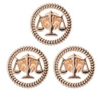 INOOMP Lot de 3 broches symbole de la justice, broche Balance, dorées