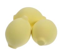 INOOMP Lot De 3 Houppettes Cosmétiques Œuf à Maquillage Petite Taille En Mousse Super Douce Jaune Citron Pour Se Maquiller Applicateur Éponge Polyvalent