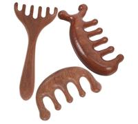 INOOMP Lot De 3 Peignes De Massage Gua Sha De Voyage Ou Multi-Usages Pour Cheveux Bouclés - Outil Large Et Profond, Idéal Pour La Relaxation Quotidienne Et Massages À Domicile.