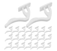INOOMP Lot de 30 Crochets pour Radiateur Mural en Plastique Blanc, Supportant Une Forte Charge, Gain de Place, pour Salle de Bain et Maison, Diamètre 6,2mm