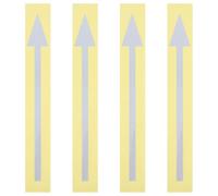 INOOMP Lot de 4 autocollants réfléchissants en forme de flèche pour | Étiquettes fléchées extérieures 10 x 1,2 po, marqueurs de direction pour boîtes aux lettres, visibilité nocturne,
