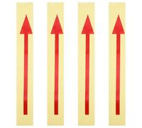 INOOMP Lot de 4 autocollants réfléchissants en forme de flèche pour | Étiquettes fléchées extérieures 10 x 1,2 po, marqueurs de direction pour boîtes aux lettres, visibilité nocturne,
