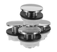 INOOMP Lot de 4 Bouchons de Vidange en Plastique 9,5 MM, Couvercles de Trop-Plein pour Évier Cuisine et Salle de Bain, Bouchons Ronds Étanchéité Solide