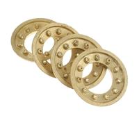INOOMP Lot de 4 Distributeurs de Flamme pour Brûleur de Gaz en Alliage de Cuivre Or, Accessoires pour Cuisinière à Gaz, Design Simple, Feu Concentré Cuisine Domestique
