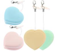 INOOMP Lot de 4 Lingettes de Nettoyage en Microfibre de Cœur, Essuie-lunettes et Écran pour Téléphone, Ordinateur et Appareil Photo, Accessoires Décoratifs à Suspendre, Couleur Aléatoire