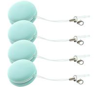 INOOMP Lot de 4 Lingettes Nettoyantes Écran Téléphone Forme Macaron Vert, Chiffon Microfibre Non Pelucheux pour Lunettes, Lentilles et Appareils Électroniques, Nettoyage sans Trace