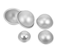 INOOMP Lot de 4 Paires de Moules à Gâteau Demi-sphère en Alliage D'aluminium, 8 Pièces pour Bombes de Bain et Savons Faits Main, Fourniture de Pâtisserie Polyvalente, Démoulage Facile,