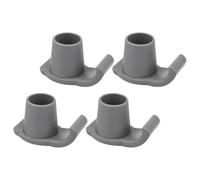 INOOMP Lot de 4 Patins de Ski pour Déambulateur 1-1/8 Pouces, Accessoires Antidérapants en Matériau Résistant à L'usure, Gris, pour Mobilité Sécurisée sur Trottoirs et Sols Durs