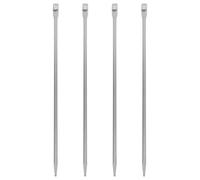 INOOMP Lot de 4 piquets de terre pour système solaire extérieur | Piquet de terre galvanisé robuste, de de sécurité portable pour clôtures électriques et générateurs