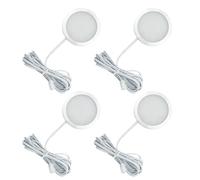 INOOMP Lot de 4 Spots LED Encastrables 12v Dc 9led 2w Lumière Blanche Froide pour Camping-car, Caravane et Armoire, Éclairage Intérieur Rv, Lampe Plafonnier Compacte Diffuseur Acrylique