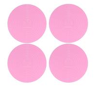 INOOMP Lot de 4 tapis de cuisson ronds en silicone antiadhésifs avec dimensions : 30 cm, feuille à rouler réutilisable pour plateau tournant, pétrissage de pâte, pâtisserie, pizza
